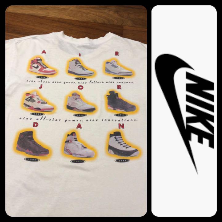 かなり使用感あり‼️NIKE 歴代エアジョーダン 1〜9 Tシャツ