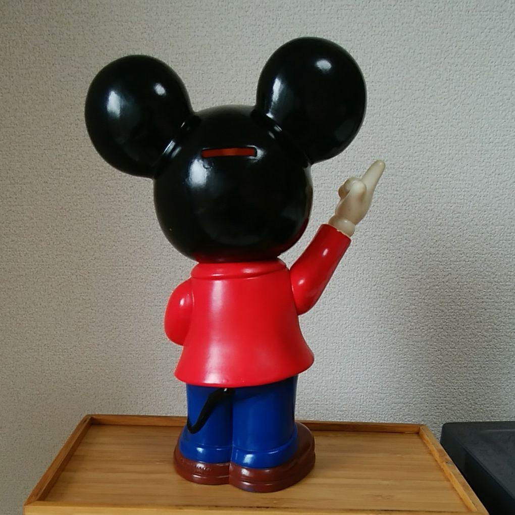 ディズニーミッキーマウス 貯金箱 当時 ミッキー 昭和 レトロ ソフビ 