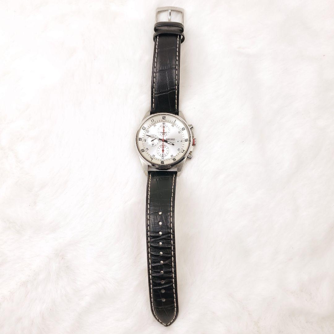 SEIKO セイコー 腕時計 クロノグラフ 逆輸入 海外モデル レザー レア