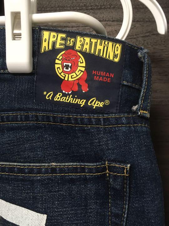 APE BAPE エイプ デニム パンツ Mサイズ 中古 当時物Belanja di